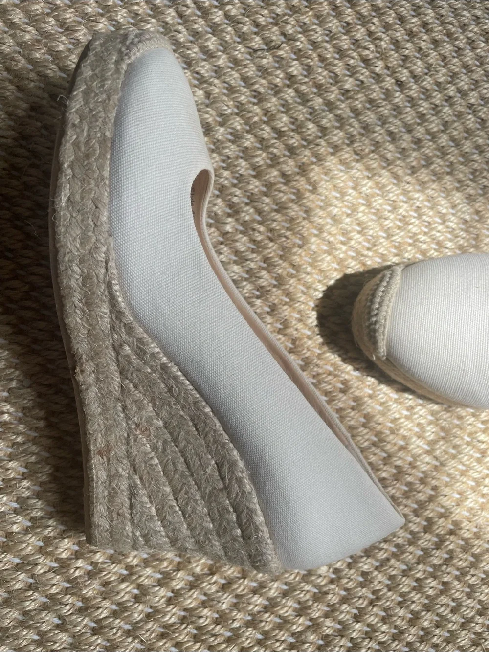 J.Crew Women's Cream Canvas Espadrille Wedges